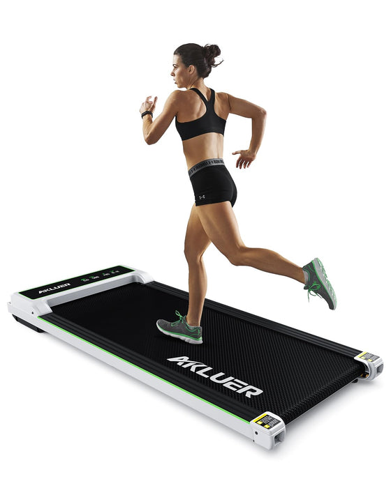 Walking Pad, AKLUER Under Desk Treadmill, Portable Walking Pad Treadmill with Remote Control, LED Display, Installation- Free for Jogging Running Walking for Home Office