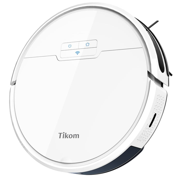 Tikom Robot Vacuum and Mop, G8000 Robot Vacuum Cleaner, 2700Pa Strong Suction, Self-Charging, Good for Hard Floors, White