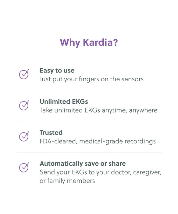 KardiaMobile 1-Lead Personal EKG Monitor – Record EKGs at Home – Detects AFib and Irregular Arrhythmias – Instant Results in 30 Seconds – Easy to Use – Works with Most Smartphones - FSA/HSA Eligible