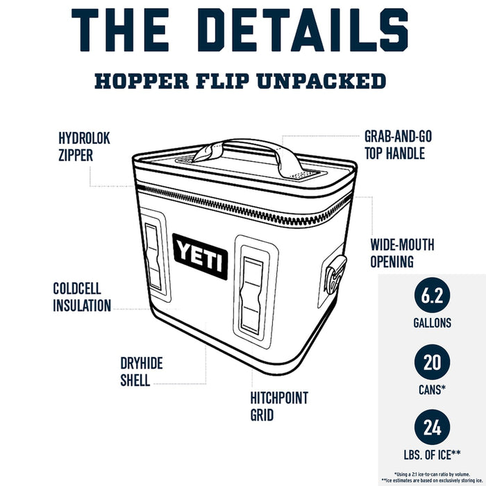 YETI Hopper Flip 18 Portable Cooler, King Crab