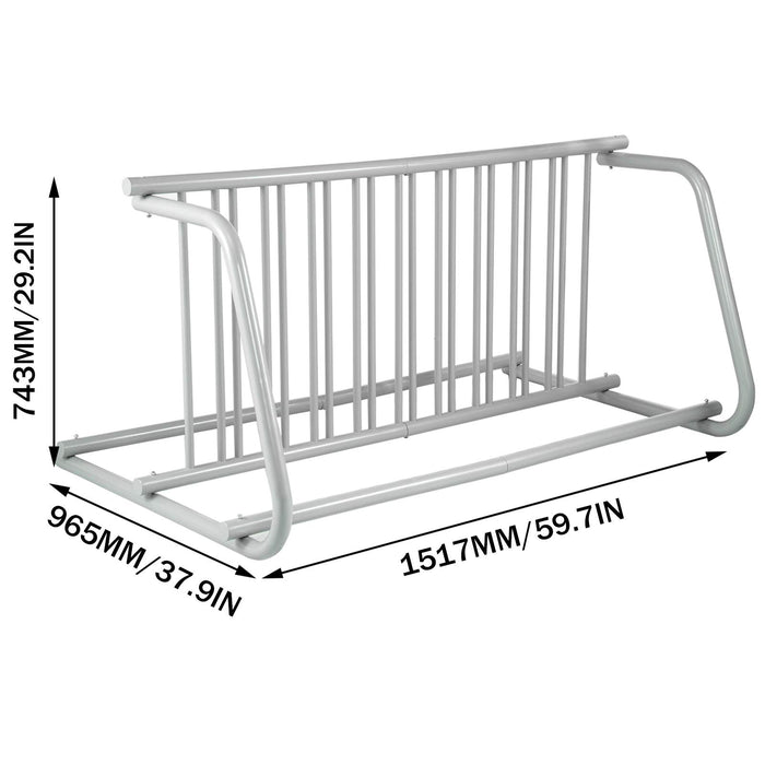 BestEquip 10 Holders Floor Bike Rack, 59" Length All-Steel Grid Bike Rack, 10-Bike Capacity Dual-Side Storage Stand for Garages Streets Yards Bike Events