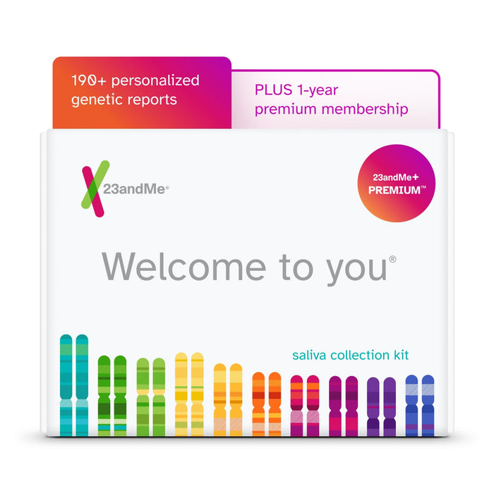 23andMe+ Premium Membership Bundle - DNA Kit with Personal Genetic insights Including Health + Ancestry Service Plus 1-Year Access to Exclusive Reports (Before You Buy See Important Test Info below)