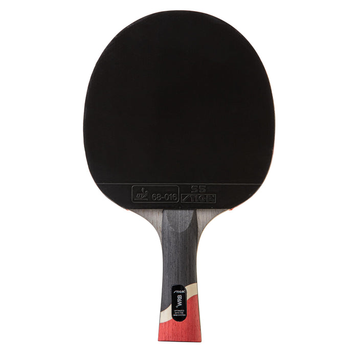 STIGA Pro Carbon Performance-Level Table Tennis Racket with Carbon Technology for Tournament Play - Red and Blue Colors