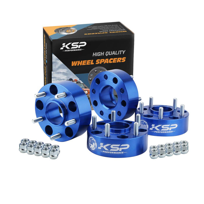 KSP PERFORMANCE 5x5 Wheel Spacers for JK XK WJ WK, 2" 50mm Hubcentric Spacers with 1/2-20 Studs 71.5mm Bore Forged for 1999-2010 Grand Cherokee, 2005-2010 Commander, 2007-2018 Wrangler, 4Pcs Blue