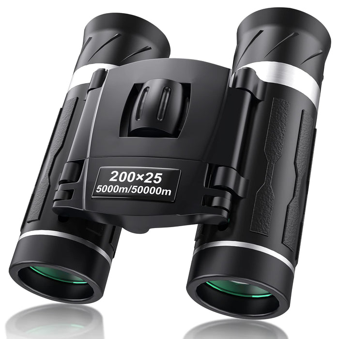 200x25 Compact Binoculars for Adults and Kids, High Powered Mini Pocket Binoculars, Waterproof Small Binoculars for Bird Watching, Hunting, Concert, Theater, Opera, Traveling, Sightseeing