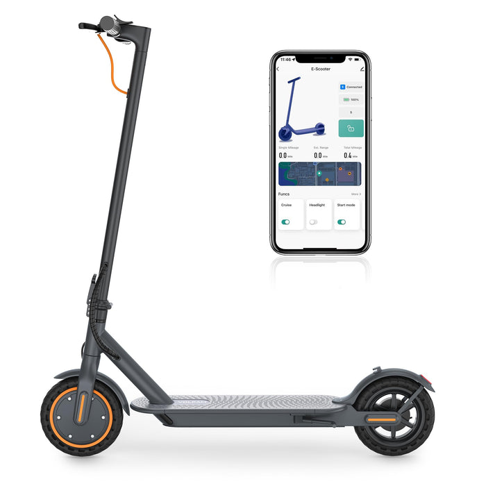 VOLPAM Electric Scooter, 8.5'' Solid Tire, Max 21-23 Miles Range, 350W Motor, 19 MPH Top Speed, Dual Braking, Folding Commuting Electric Scooter Adults