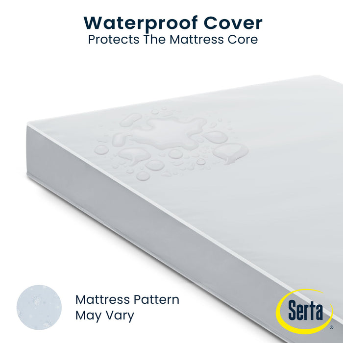 Serta Perfect Start Dual Sided Baby Crib Mattress & Toddler Mattress - Waterproof - 6" Premium Sustainably Sourced Fiber Core - GREENGUARD Gold Certified – 7 Year Warranty - Made in USA