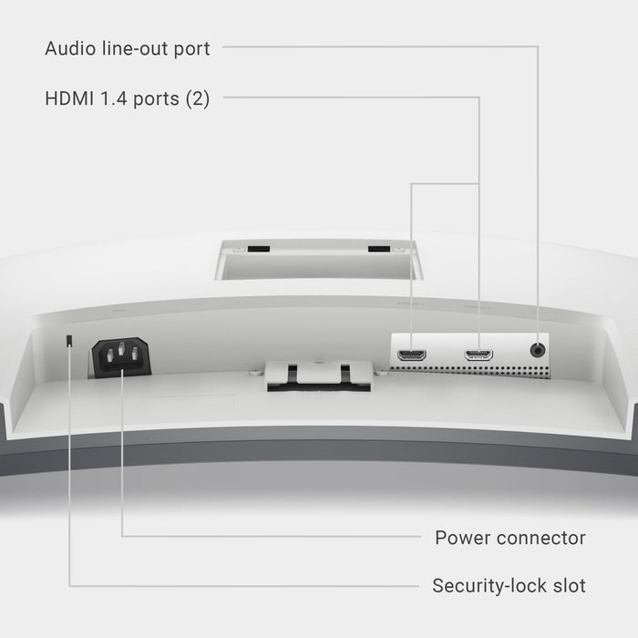 Dell S3222HN Curved Monitor - 31.5-inch FHD (1920x1080) 75Hz 4Ms 1800R Curved Display, HDMI Connectivity, AMD FreeSync Technology, Tilt Adjustability - Silver