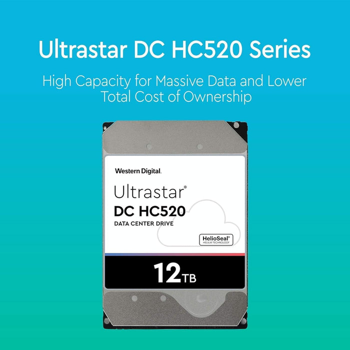 HGST - WD Ultrastar DC HC520 HDD | HUH721212ALE601 | 12TB 7200RPM SATA 6Gb/s 256MB Cache 3.5-Inch | ISE 512e | Helium Data Center Internal Hard Disk Drive (Renewed)