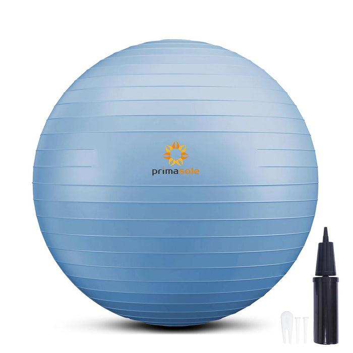 PRIMASOLE Exercise Ball for Balance Stability Fitness Workout Yoga Pilates at Home Office & Gym 45cm Pale Gray