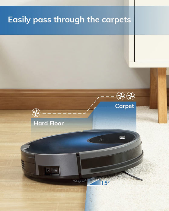 ILIFE V80 Max Mopping Robot Vacuum and Mop Combo - 2000Pa Suction Wi-Fi Automatic Vacuum Cleaner Robot Works with Alexa - 750ml Dustbin Robotic Vacuum Cleaner for Pet Hair Hardwood Floors Carpet