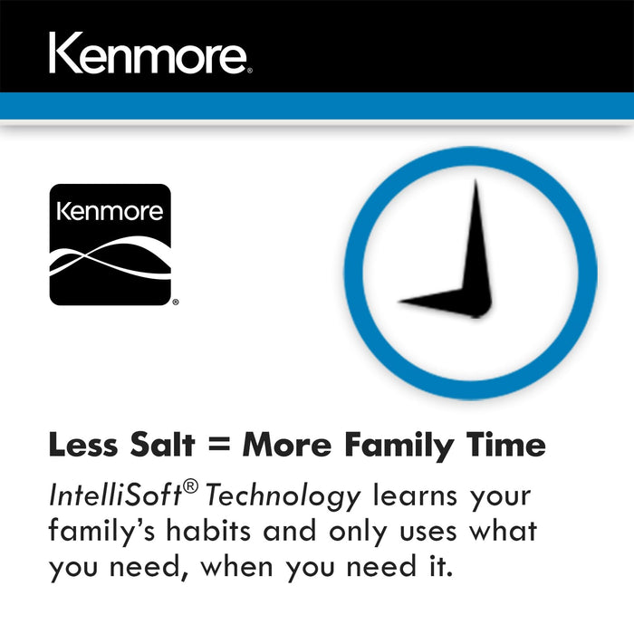 Kenmore 350 Water Softener With High Flow Valve | Reduce Hardness Minerals & Clear Water Iron In Your Home | Whole House | Easy To Install | Grey