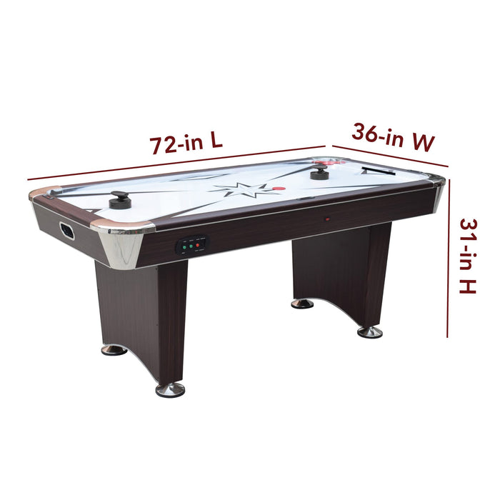 Hathaway Midtown II 6-ft Air Hockey Table with LED Scoring - Dark Cherry Finish