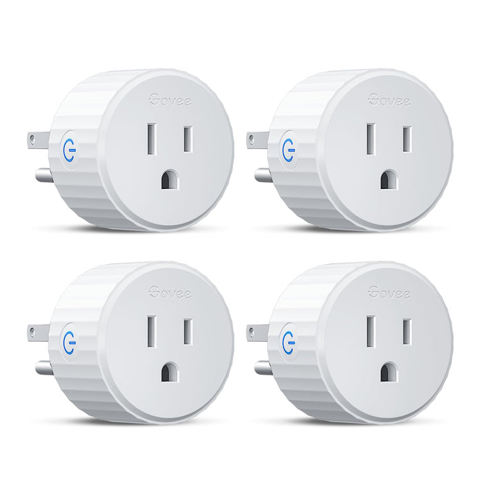 Govee Smart Plug, WiFi Plugs Work with Alexa & Google Assistant, Smart Outlet with Timer & Group Controller, WiFi Outlet for Home, No Hub Required, ETL & FCC Certified, 2.4G WiFi Only, 4 Pack