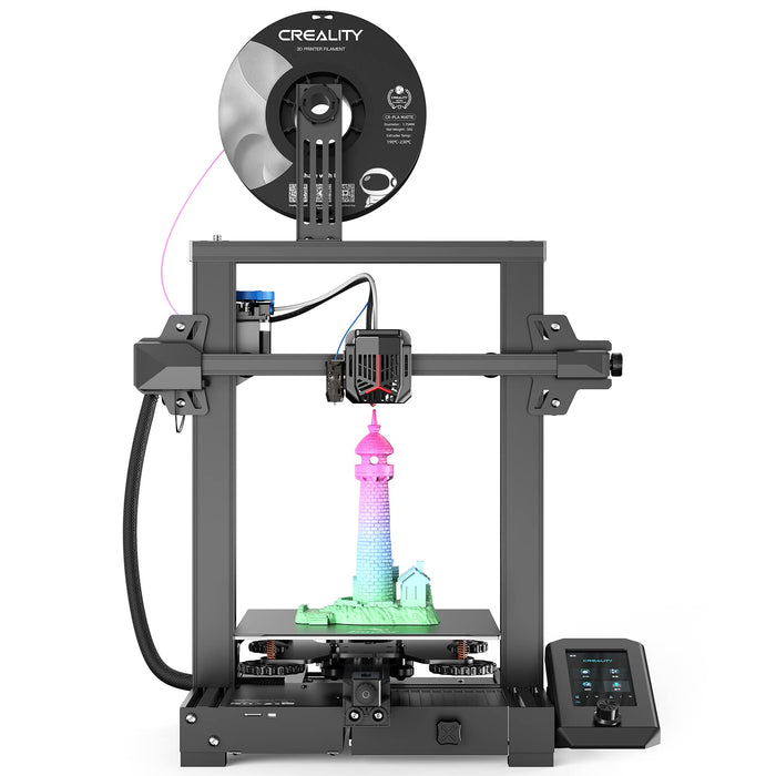 Official Creality Ender 3 V2 Neo 3D Printer with CR Touch Auto Leveling PC Spring Steel Platform Full-Metal Extruder 95% Pre-Installed 3D Printers Resume Print and Model Preview 8.66x8.66x9.84 inch