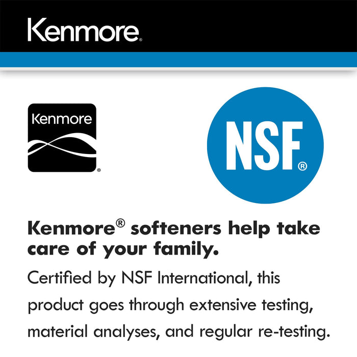 Kenmore 350 Water Softener With High Flow Valve | Reduce Hardness Minerals & Clear Water Iron In Your Home | Whole House | Easy To Install | Grey