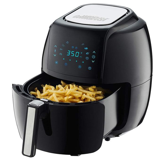 GoWISE USA 1700-Watt 5.8-QT 8-in-1 Digital Air Fryer with Recipe Book, Black