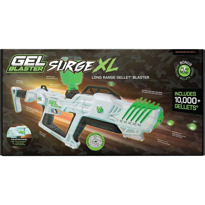 The Original Supersized Gel Blaster Surge XL - Splat Ball Gun 150+ Foot Range - Toy Gel Blasters with Water Based Beads - Semi, Full-Auto, Triple Burst Modes - Outdoor Games & Toys - Ages 14+