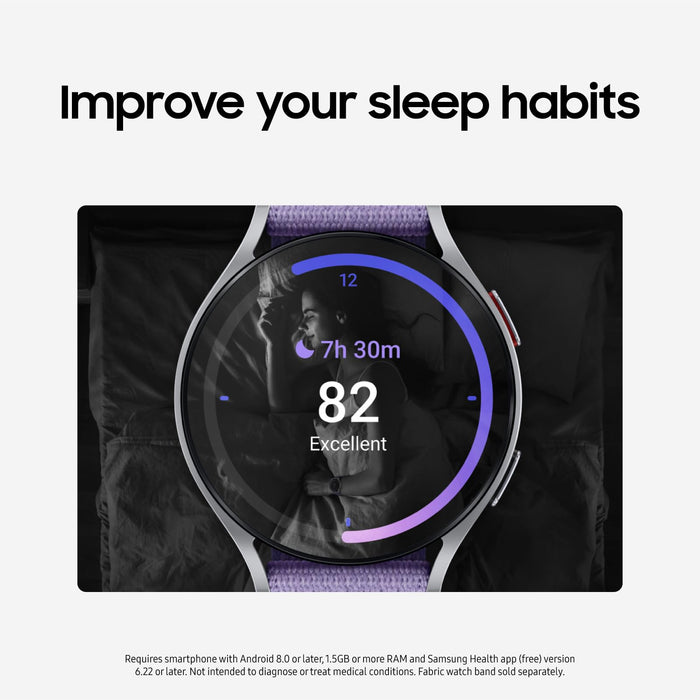 SAMSUNG Galaxy Watch 6 40mm Bluetooth Smartwatch, Fitness Tracker, Personalized HR Zones, Advanced Sleep Coaching, Heart Monitor, BIA Sensor, Health Wellness Insights, Big Screen, US Version, Graphite