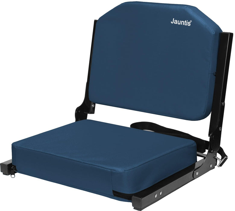 Jauntis Stadium Seating for Bleachers, Bleacher Seats with Ultra Padded Comfy Foam Backs and Cushion, Wide Portable Stadium Chairs with Back Support and Shoulder Strap