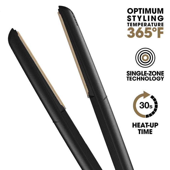 ghd Original Styler ― 1" Flat Iron Hair Straightener, Optimum Styling Temperature for Professional Salon Quality Results, No Extreme-Heat Styling Damage, Ceramic Heat Technology ― Black