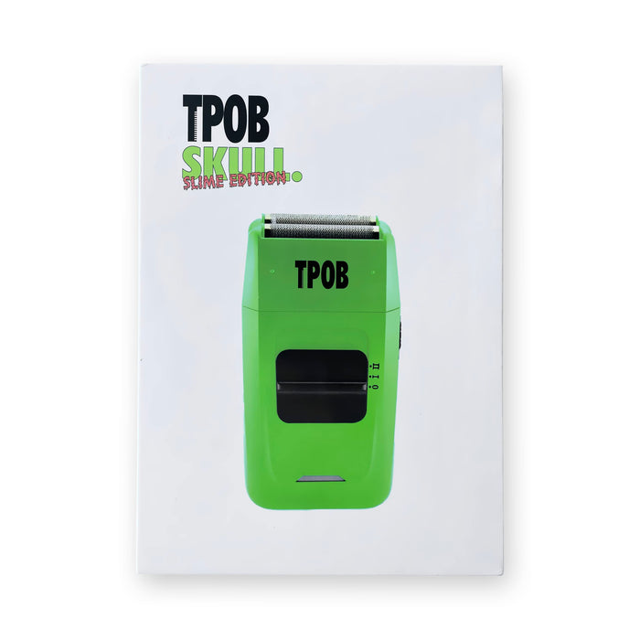 TPOB Skull Foil Shavers with Krunch Blades - Compact Design That can fit in Your Pocket with a Turbo Charged Motor, Perfect for Both Professional and at-Home use (Large Slime)