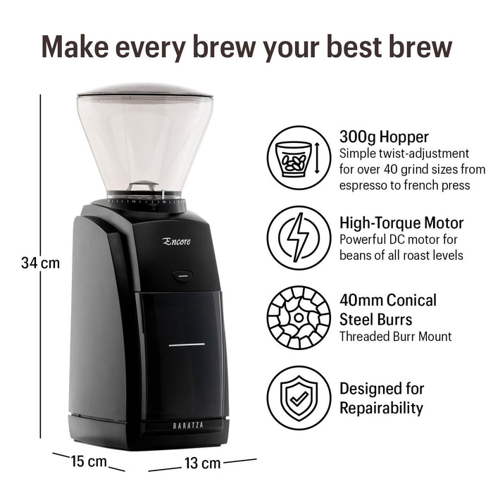 Baratza Encore Coffee Grinder ZCG485BLK, Black