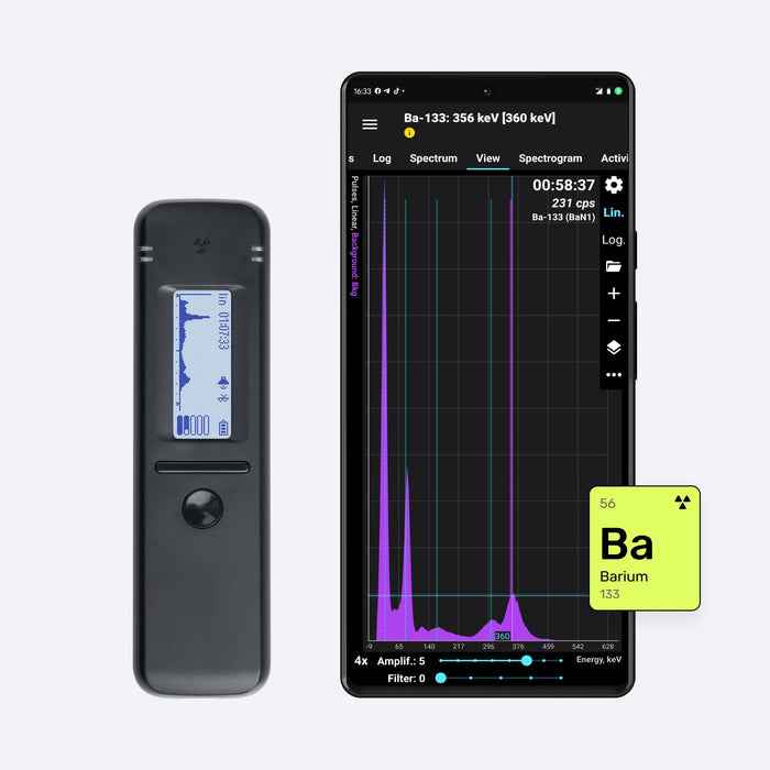 Nuclear Radiation Detector and Isotope Identifier - Radiacode 102 - New Generation Geiger Counter Personal Dosimeter, Scintillator with Smartphone App