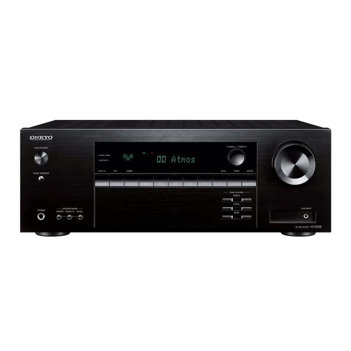 Onkyo HT-S3910 Home Audio Theater Receiver and Speaker Package, Front/Center Speaker, 4 Surround Speakers, Subwoofer and Receiver, 4K Ultra HD (2019 Model)