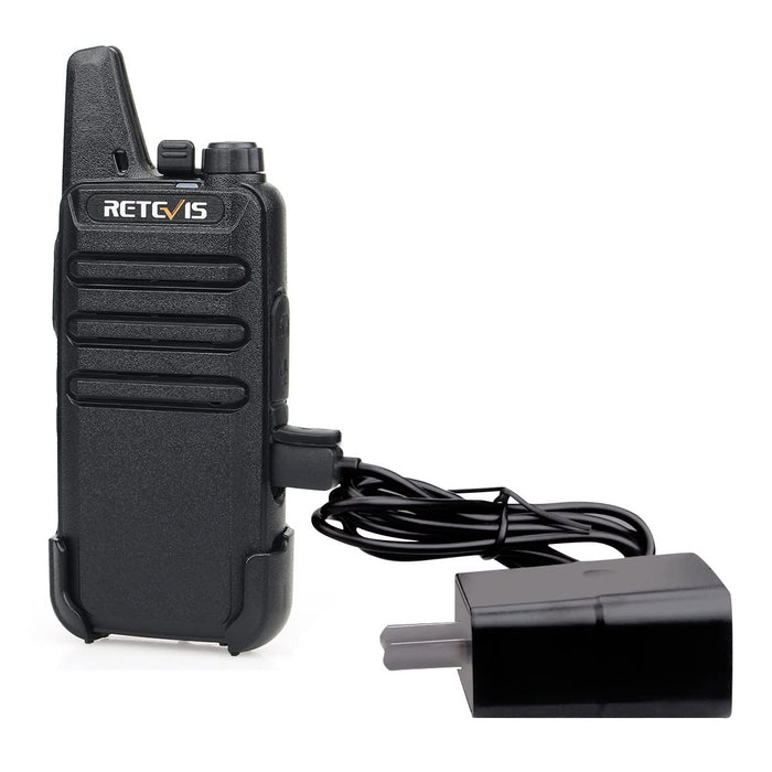 Retevis RT22 2 Way Radios Walkie Talkies,Rechargeable Long Range Two Way Radio,16 CH VOX Small Emergency 2 Pin Earpiece Headset,for School Retail Church Restaurant (Packed in Pairs with 5 Boxes)