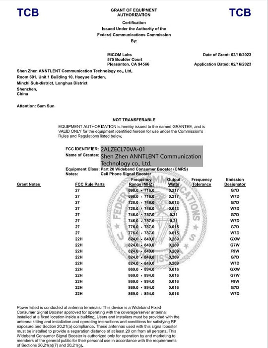 Cell Phone Signal Booster for All Carriers on Band 5/12/13/17 | Up to 4,500 Sq Ft | Boost 5G 4G& LTE Signal for Verizon, AT&T, T-Mobile & More | FCC Approved