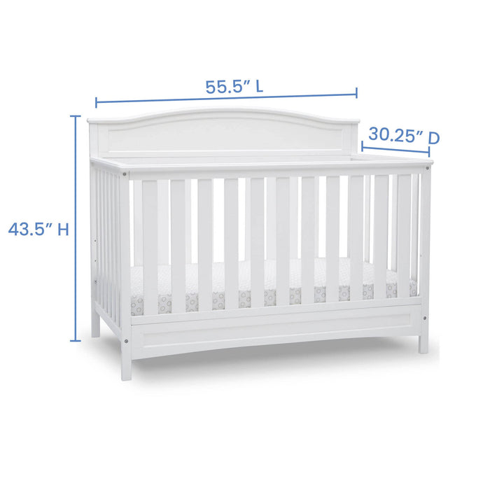 Delta Children Emery 4-in-1 Convertible Baby Crib - Greenguard Gold Certified, White