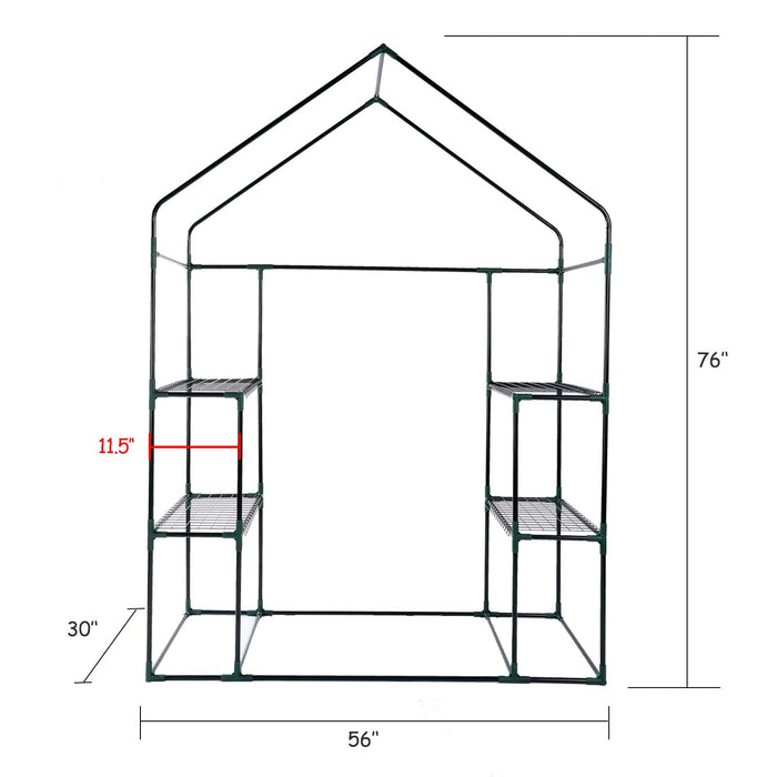 Greenhouse, Portable Mini Walk-in Green House for Outdoors with Roll-up Zipper Door, Anchors, and UV-Resistant Cover