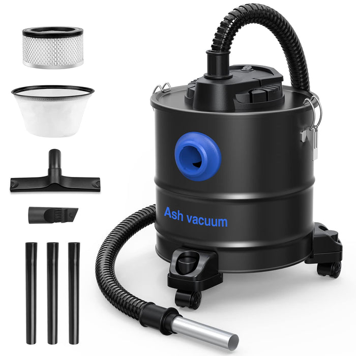 YibinTC 22000 PA Ash Vacuum, 20L/5.3 Gallon 1200W Ash Vacuum Cleaner, 2 in 1 Vacuum/Blow Function Fireplaces Ash Vacuum for Pellet Stoves, BBQ Grills and Fire Pits