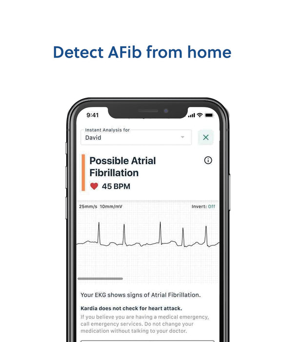 KardiaMobile 1-Lead Personal EKG Monitor – Record EKGs at Home – Detects AFib and Irregular Arrhythmias – Instant Results in 30 Seconds – Easy to Use – Works with Most Smartphones - FSA/HSA Eligible