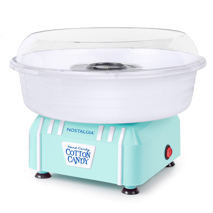 Nostalgia Retro Countertop Cotton Candy Maker, Vintage Candy Machine for Hard Candy & Flossing Sugar, Aqua