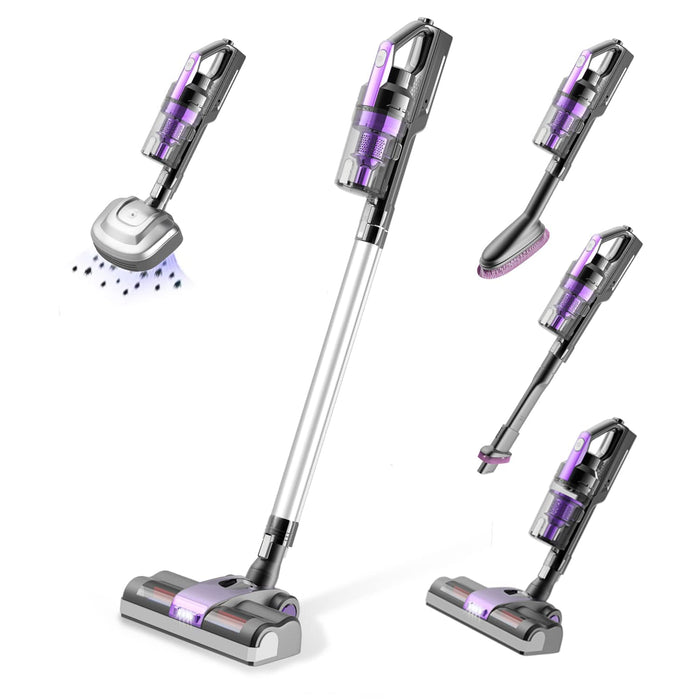 Cordless Vacuum Cleaner, 24Kpa Powerful Suction Stick Vacuum Cleaner, 6 in 1 Cordless Stick Vac, Up to 45 Minutes Runtime, Lightweight Handheld Vacuum for Hardwood Floor Carpet Carpet Pet Cleaning