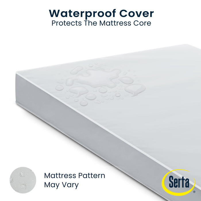 Serta Perfect Slumber Dual Sided Crib and Toddler Mattress - Waterproof - Hypoallergenic - Premium Sustainably Sourced Fiber Core -GREENGUARD Gold Certified (Non-Toxic) -7 Year Warranty - Made in USA