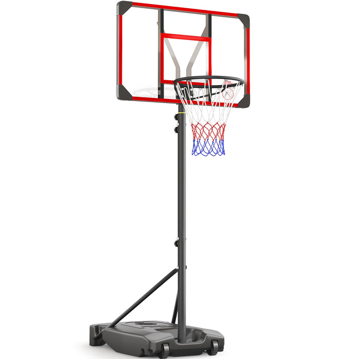 Yohood Kids Basketball Hoop Outdoor 4.82-8.53ft Adjustable, Portable Basketball Hoops & Goals for Kids/Teenagers/Youth in Backyard/Driveway/Indoor, with Enlarged Base and PC Backboard