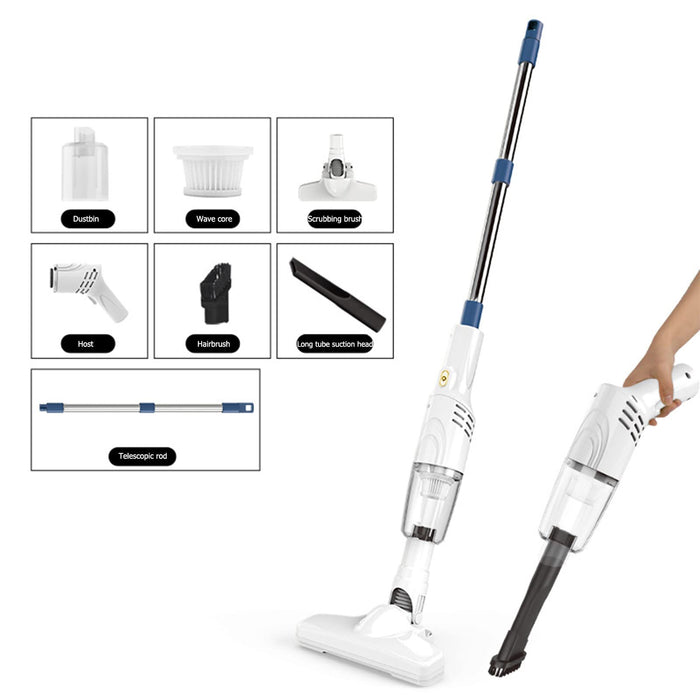 Cordless Stick Vacuum, Vacuum Cleaner With 30 Mins Long Runtime, Lightweight Cordless Vacuum Cleaner For Carpet And Hardwood Floor Pet Hair (White)