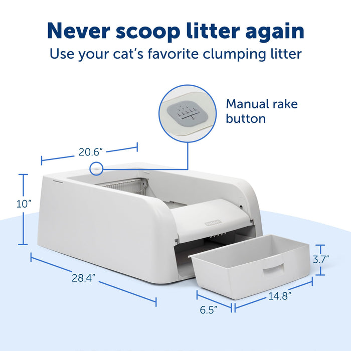 PetSafe ScoopFree Clumping Automatic Self Cleaning Cat Litter Box for Clumping Litter – Superior Odor Control – Never Scoop Litter Again – for Single and Multi-Cat Households