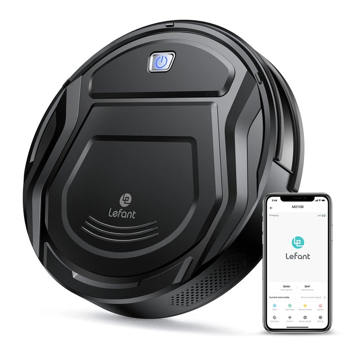 Lefant Vacuum and Mop Combo, WiFi/App/Alexa Control, 2000Pa Strong Suction 2 in 1 Mopping Robotic Vacuum Cleaner, Self-Charging, Tangle-Free, Slim, Ideal for Hard Floor, Pet Hair, Carpet M210B