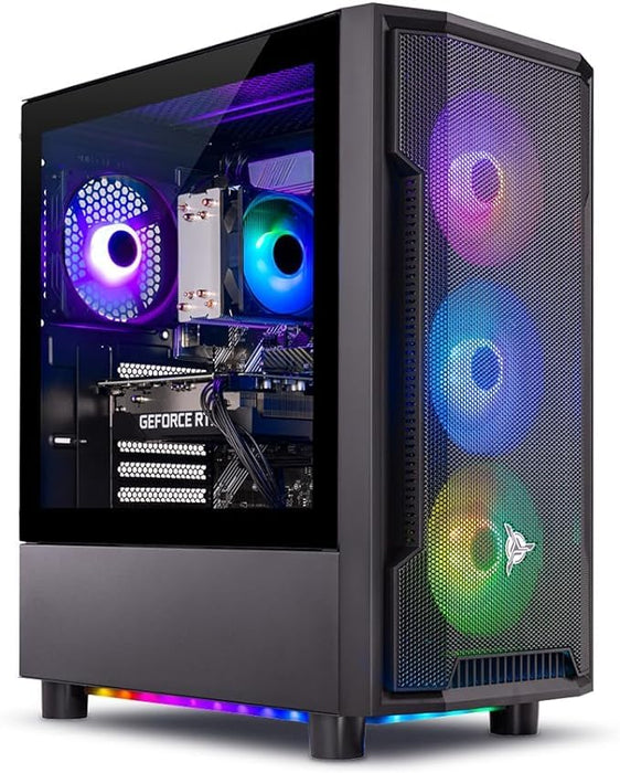 Skytech Shadow Gaming PC Desktop, Intel i5 13400F 2.5 GHz (4.6GHz Turbo Boost), NVIDIA RTX 4060 8GB GDDR6X, 1TB SSD, 32GB DDR5 RAM 5200 RGB, 650W Gold PSU, Wi-Fi, Win 11 Home, AR Feature on Mobile