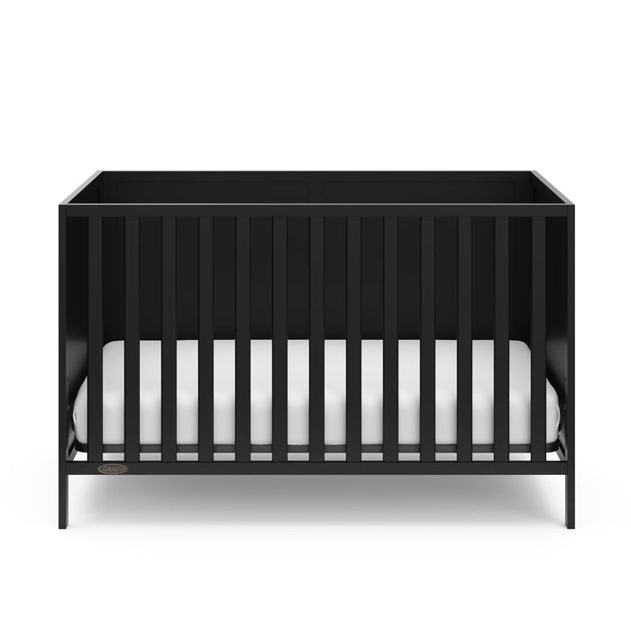 Graco Theo Convertible Crib (Black) – Converts from Baby Crib to Toddler Bed and Daybed, Fits Standard Full-Size Crib Mattress, Adjustable Mattress Support Base