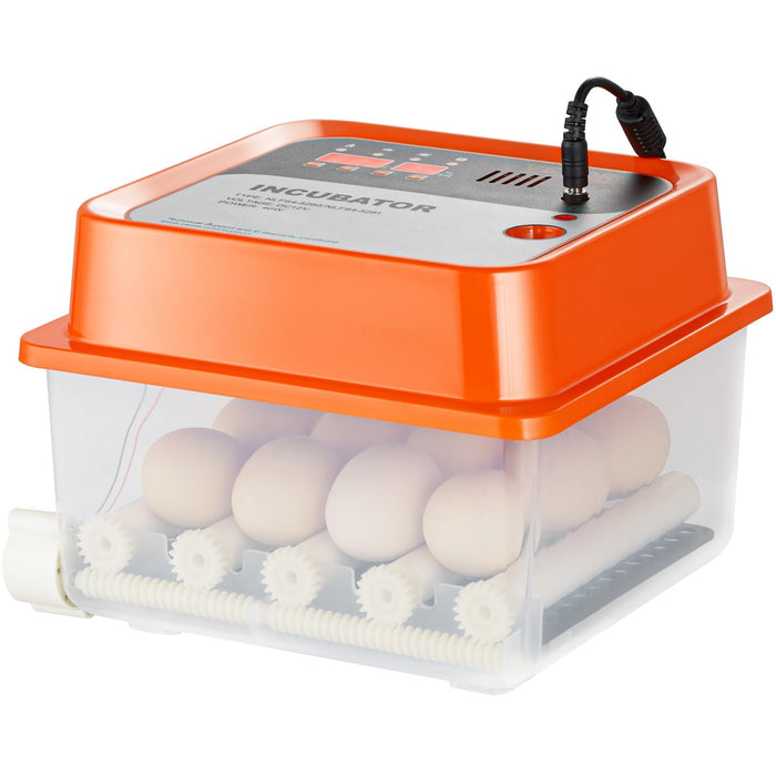 VEVOR NLF64-5280 Incubators for Hatching, Automatic Turner with with Temperature and Humidity Control, 12 Eggs Poultry Hatcher with ABS Transparent Shell for Chicken, Duck, Quail, Blue