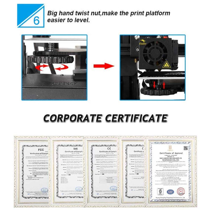 Official Creality Ender 3 3D Printer Fully Open Source with Resume Printing Function DIY 3D Printers Printing Size 8.66x8.66x9.84 inch