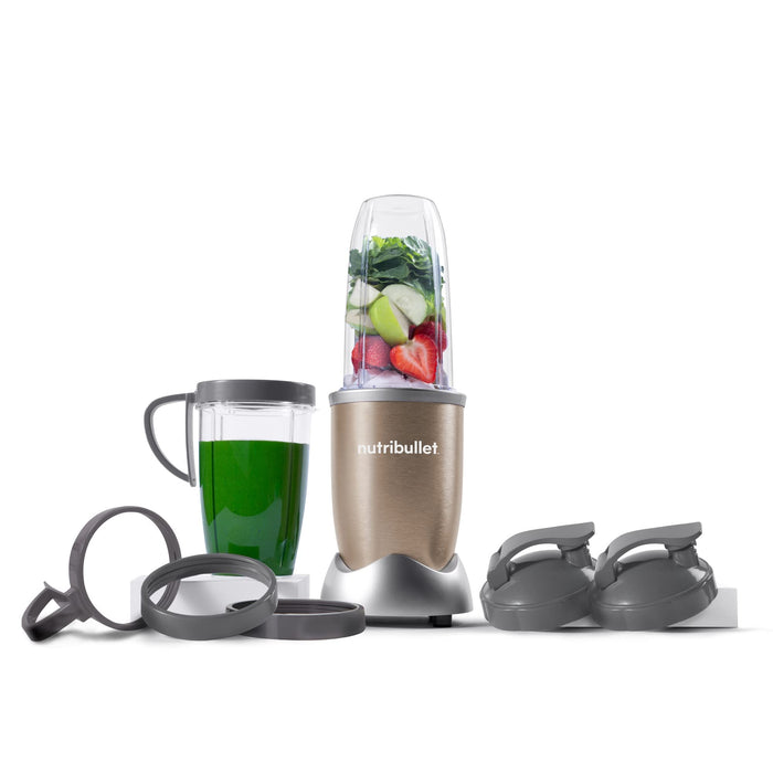 nutribullet Pro 900 Watt Personal Blender - 13-Piece High-Speed Blender/Mixer System, Champagne