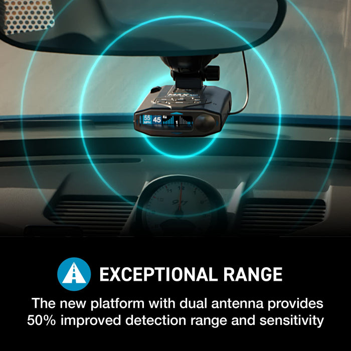 Escort MAX 360 MKII Radar and Laser Detector Bluetooth Enabled, 360° Directional Arrows, Exceptional Range, Shared Alerts, Apple CarPlay and Android Auto Compatible, Black