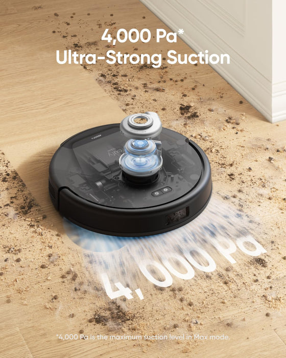 eufy L50 Robot Vacuum with 4,000 Pa Powerful Suction, Precise iPath Laser Navigation, Customizable Al Mapping, Climb Up to 20 mm, Ideal for Hard Floor, Tile, and Carpet