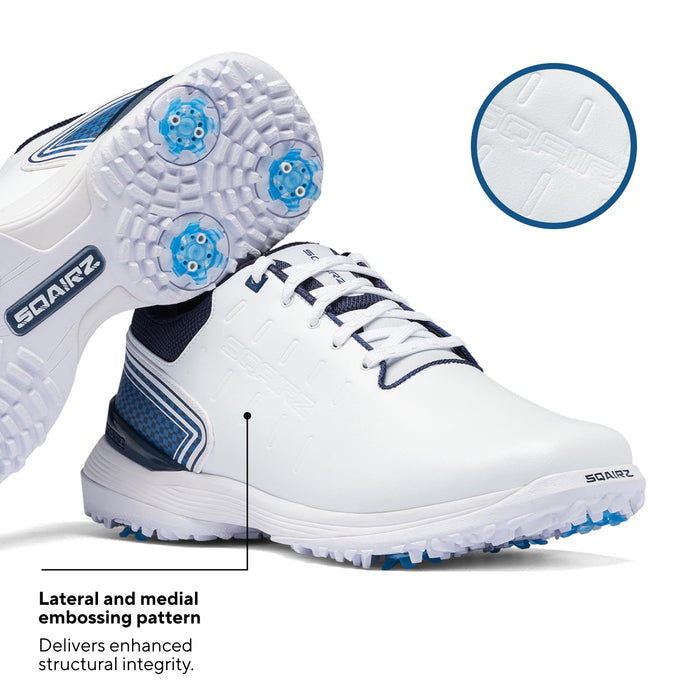 SQAIRZ Speed ProS2 Men's Athletic Golf Shoes, Golf Shoes, Designed for Balance & Performance, Replaceable Spikes, Waterproof, Golf Shoes Men with Spikes, Mens Golf Shoes, Golf Footwear, Size 10.5